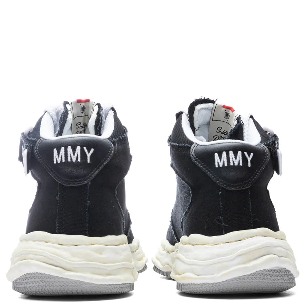 Wayne High OG Sole Washed Canvas Sneaker Black