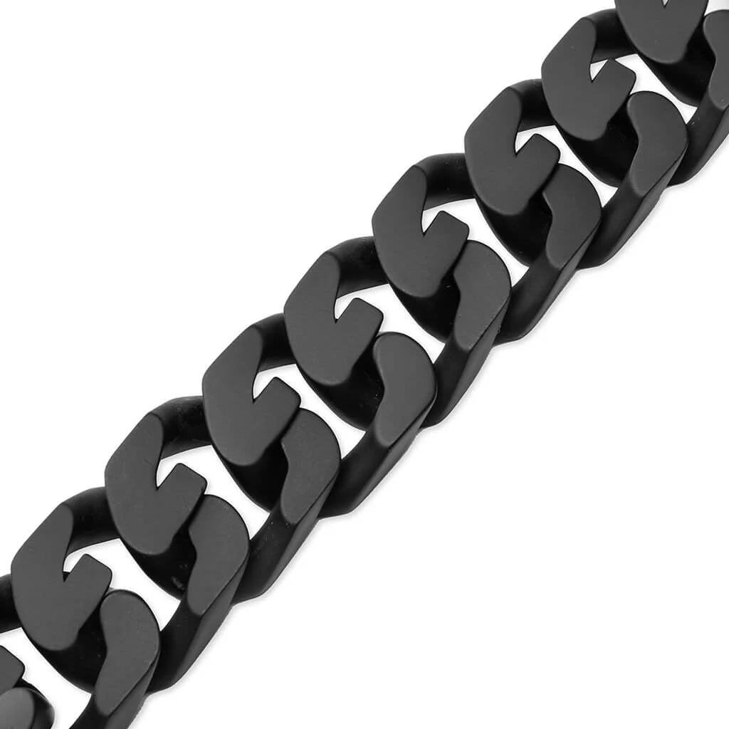 G Chain Medium Black Necklace Black