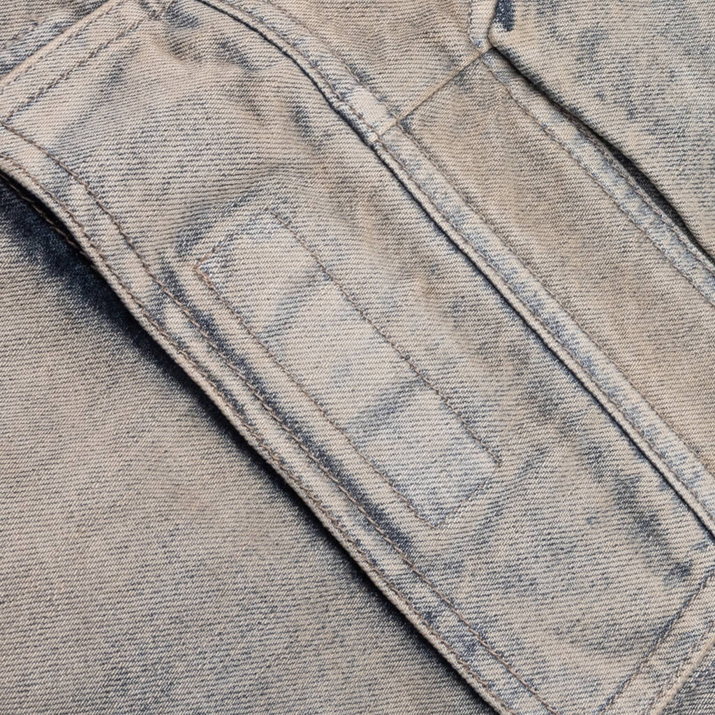Double Cargo Denim Jeans Mineral Pearl