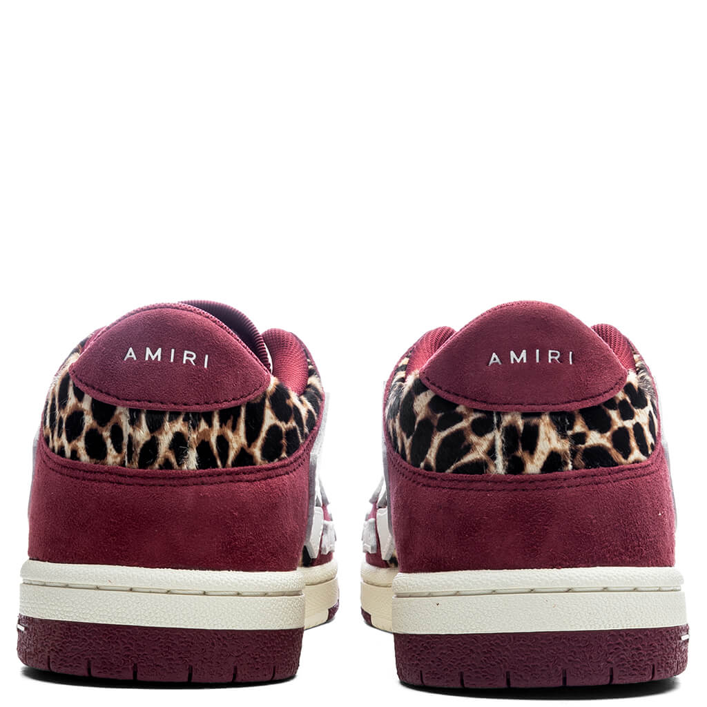 Leopard Skel Top Low Burgundy