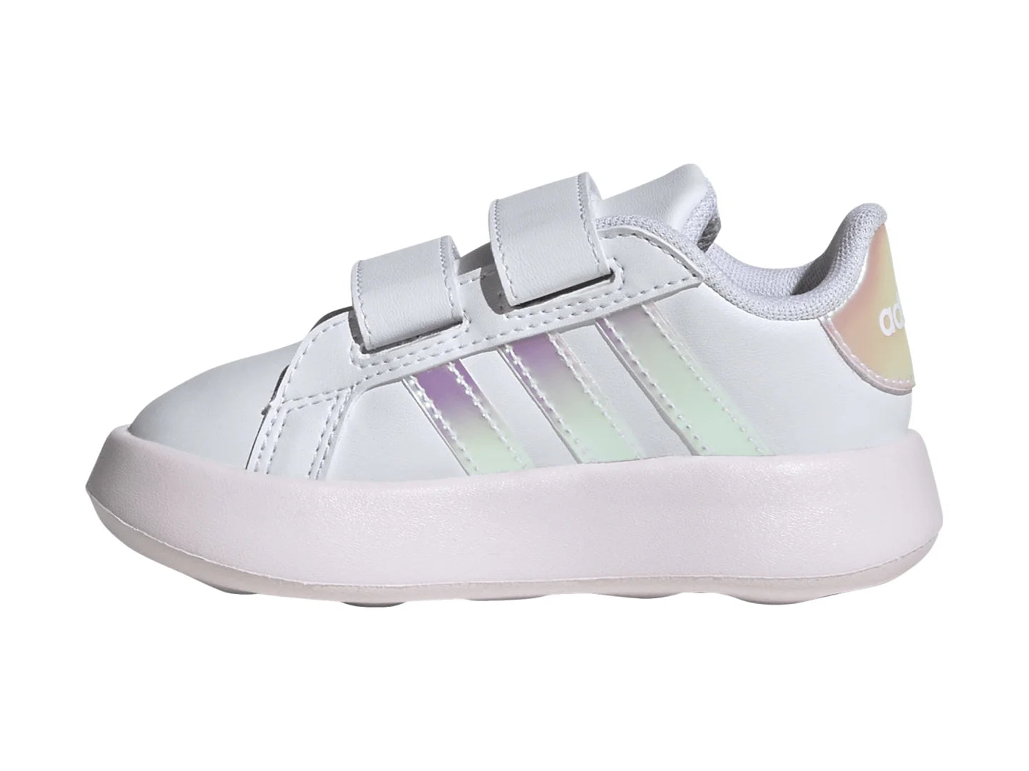 Tenis Adidas Grand Court 20 Blanco y Rosa para Niña