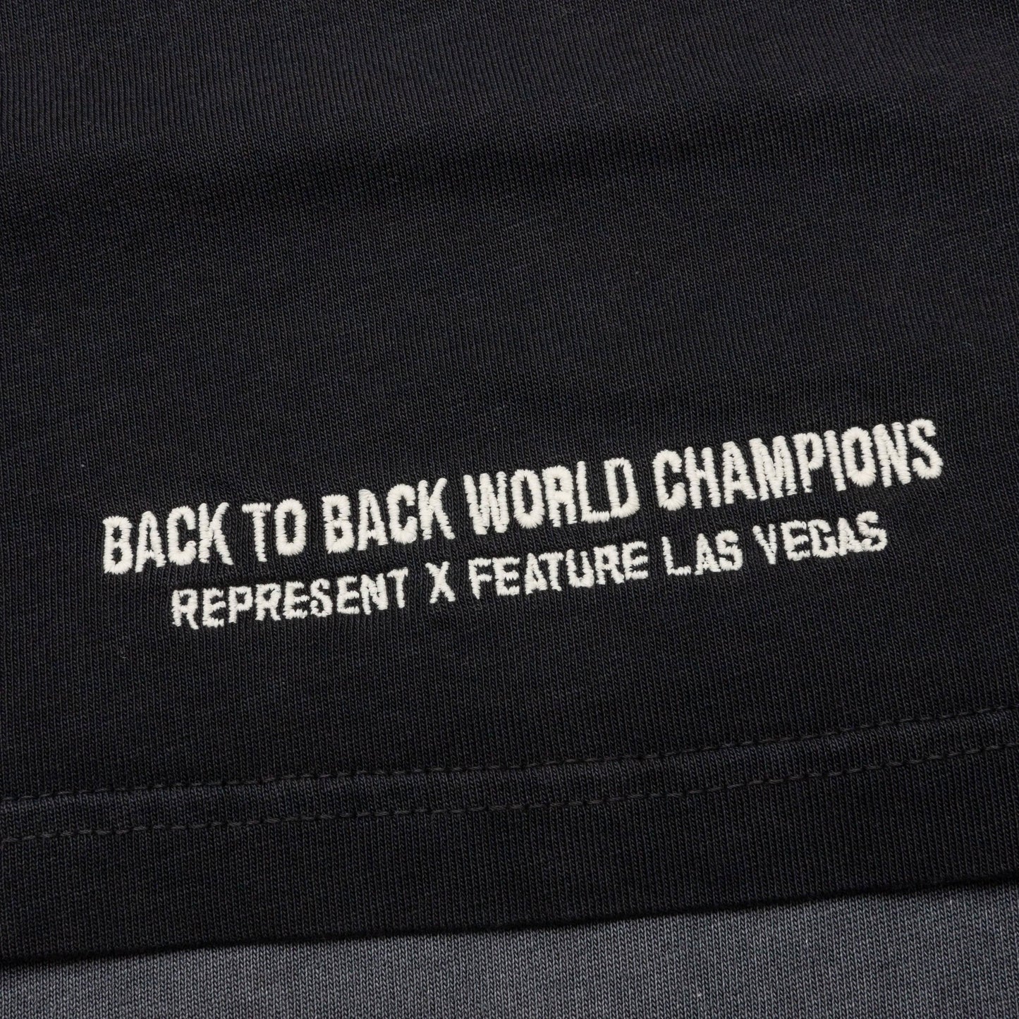 Feature x Represent Multi Logo T Shirt Stained Black