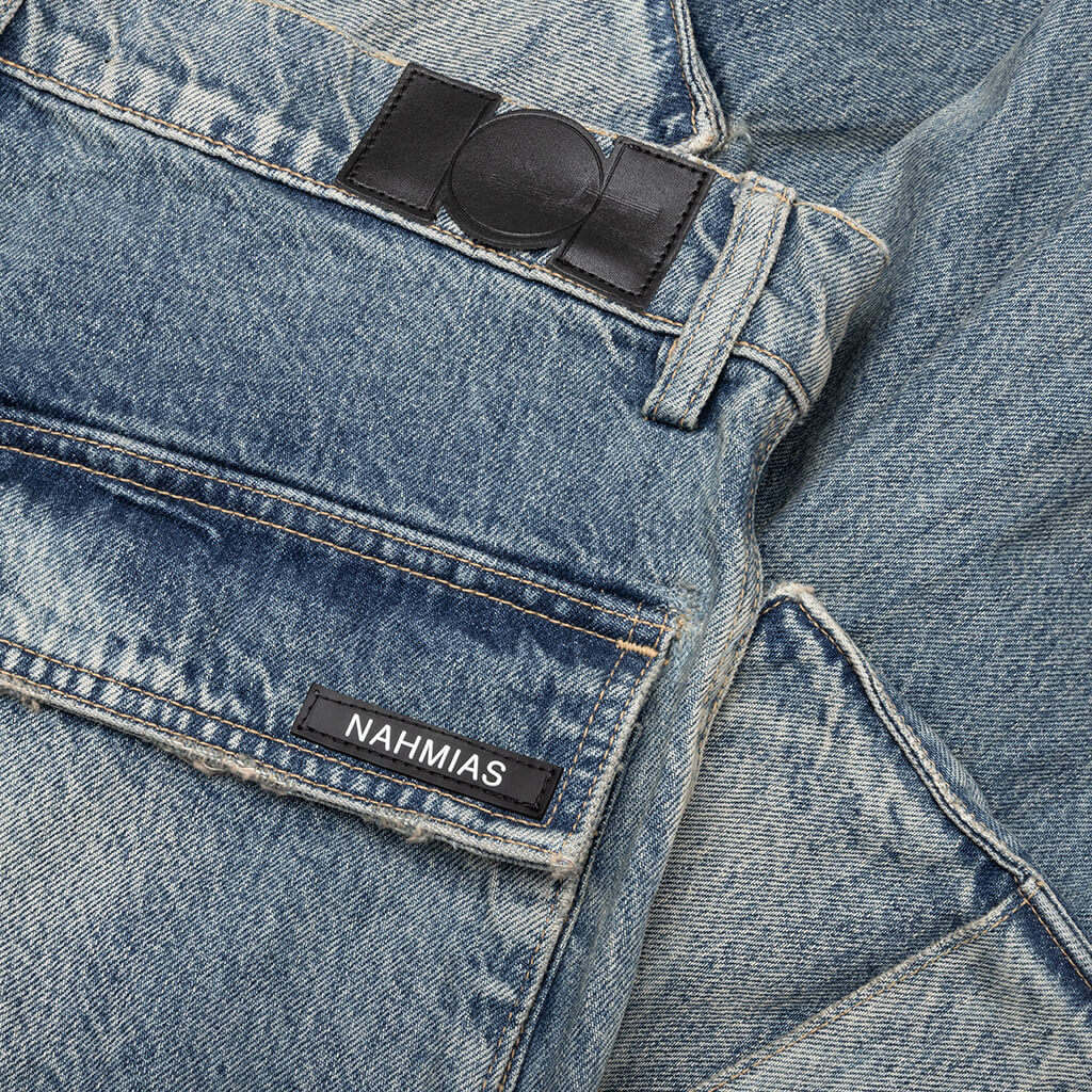Denim Logo Cargos Light Wash
