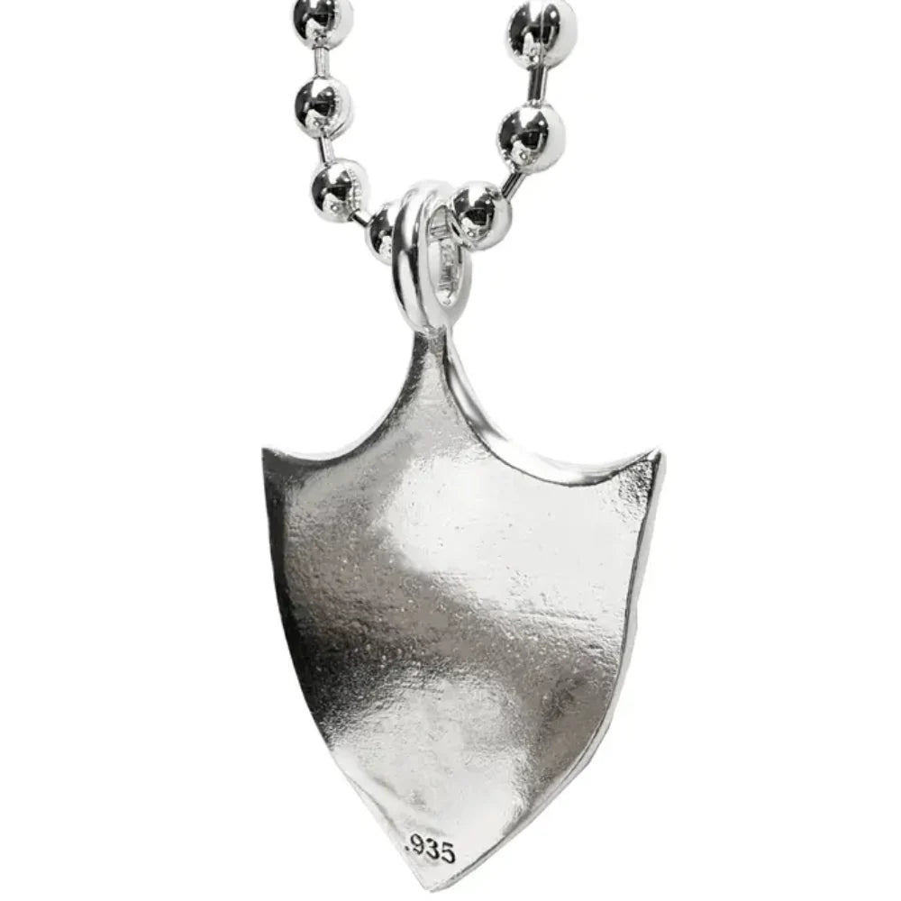 TC Shield Necklace Silver