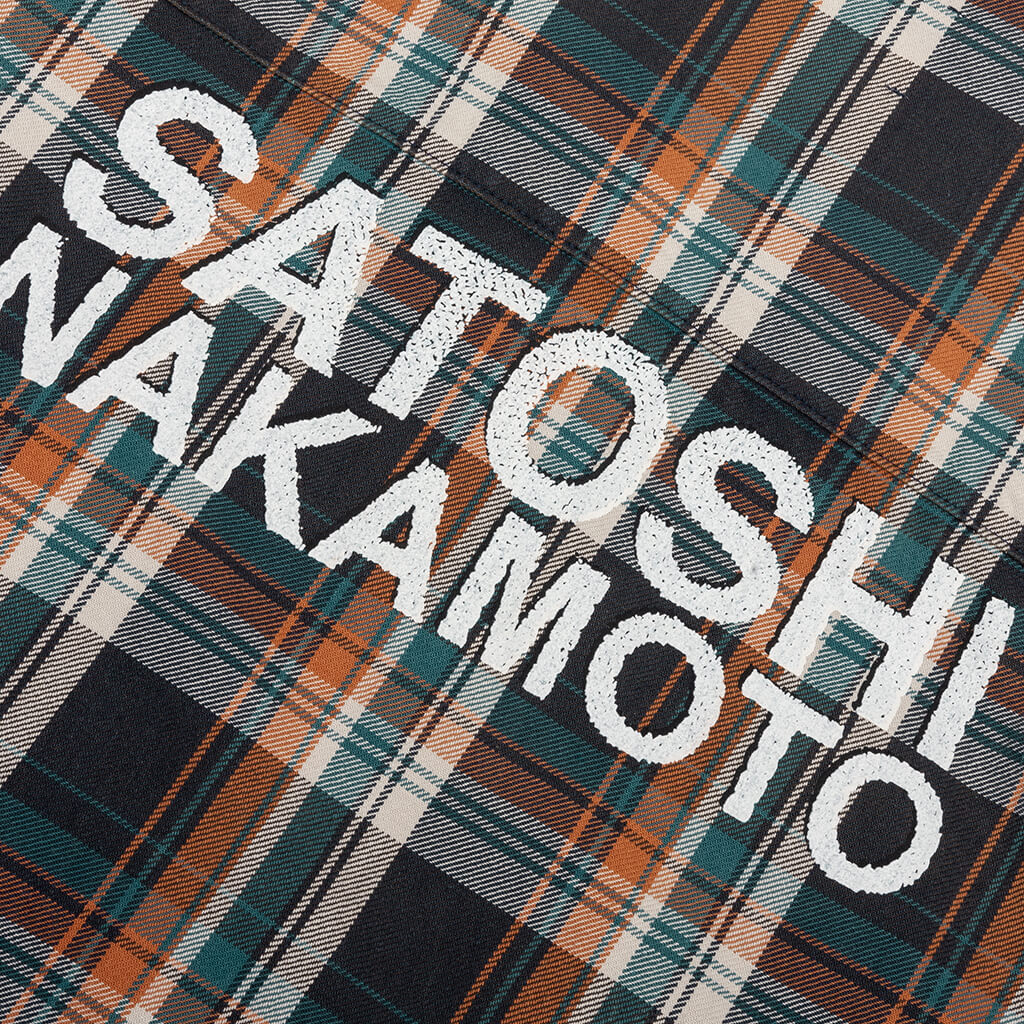 Bender Cut Off Flannel Orange Plaid