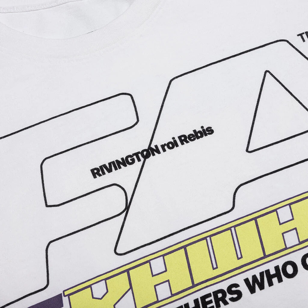 His Own Racing L S Tee Optic White