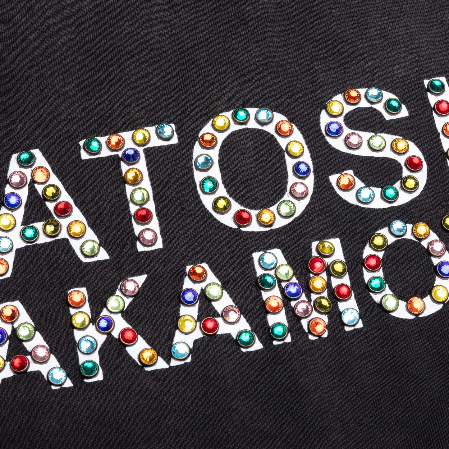 Studded Logo Tee Washed Black