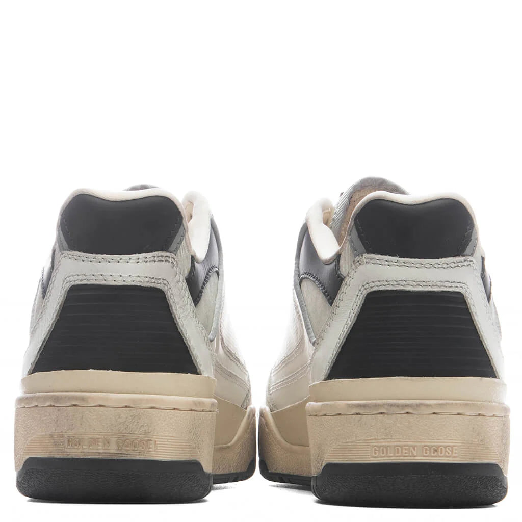 Womens Forty2 White Black Beige