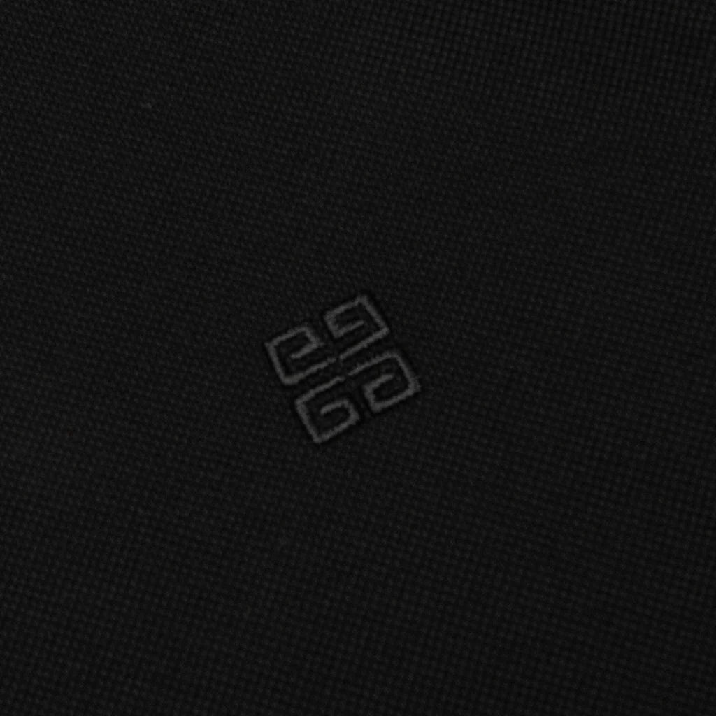 Polo in Cotton With 4G Detail Black