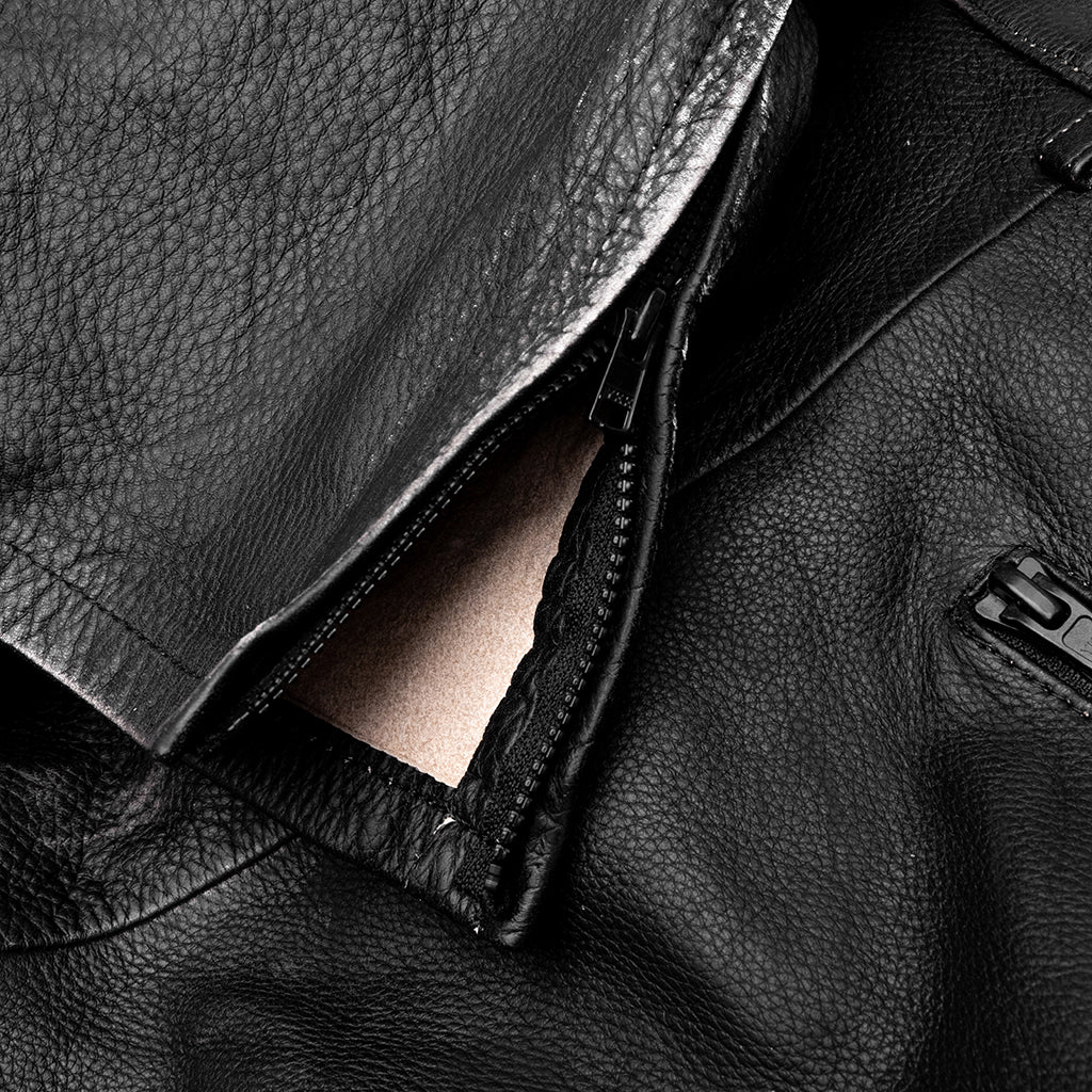 Saint Racer Leather Pants Black