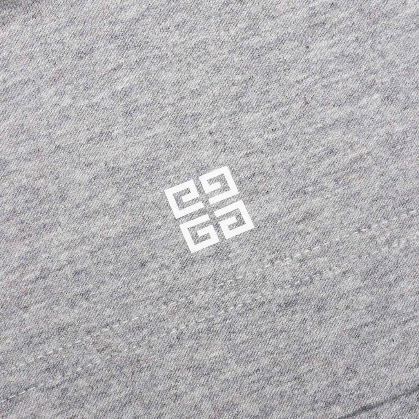 GVCY Floral Printed Crewneck T Shirt Light Grey Melange