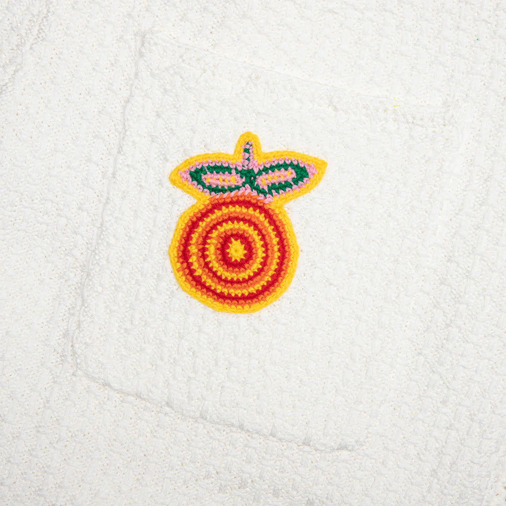 Crochet Shorts With Patches White