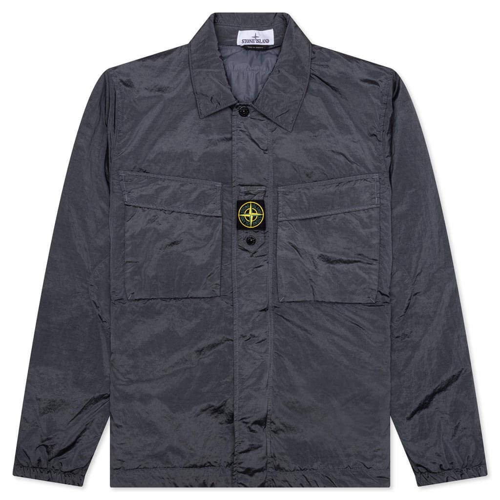 Nylon Coach Jacket Lead Grey