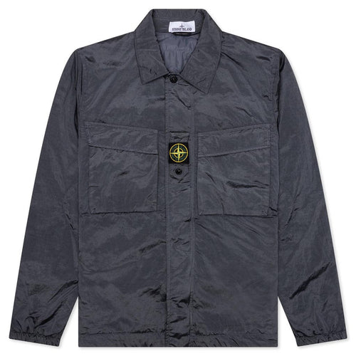 Nylon Coach Jacket Lead Grey