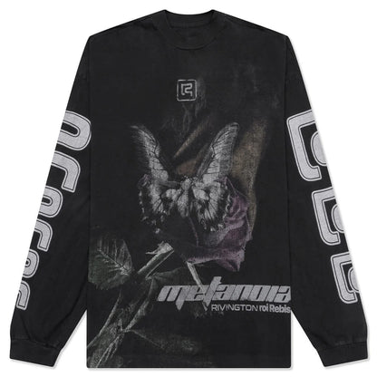Metamoth Vintage L S Tee Jet Black