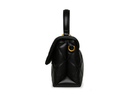 Bolso de Hombro Steve Madden Brutus Negro y Dorado para Mujer