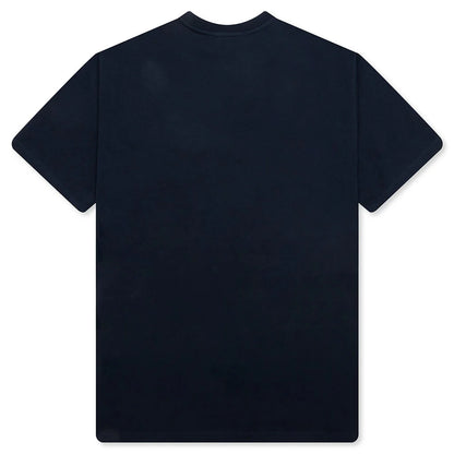 Patch Silk T Shirt Navy White