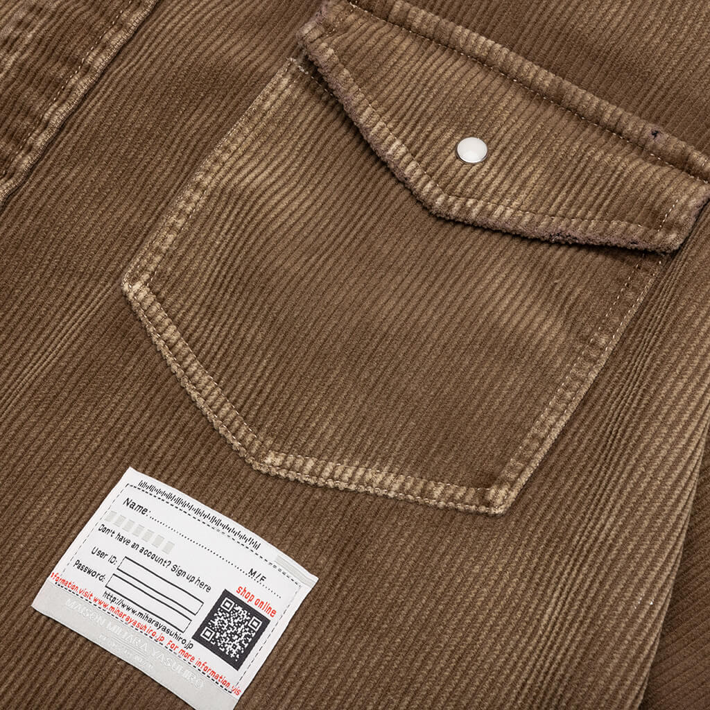 Aged Corduroy Shirt Brown