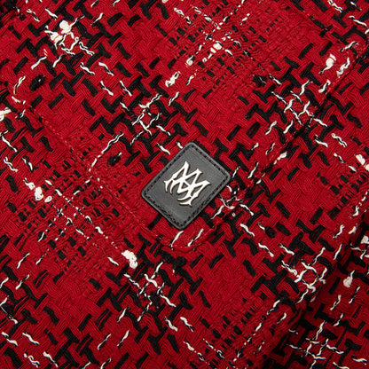 Tweed Flannel Overshirt Red Rose