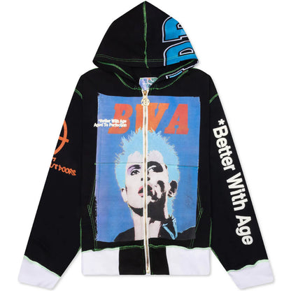 Halifax Reconstructed Full Zip Hoodie Black