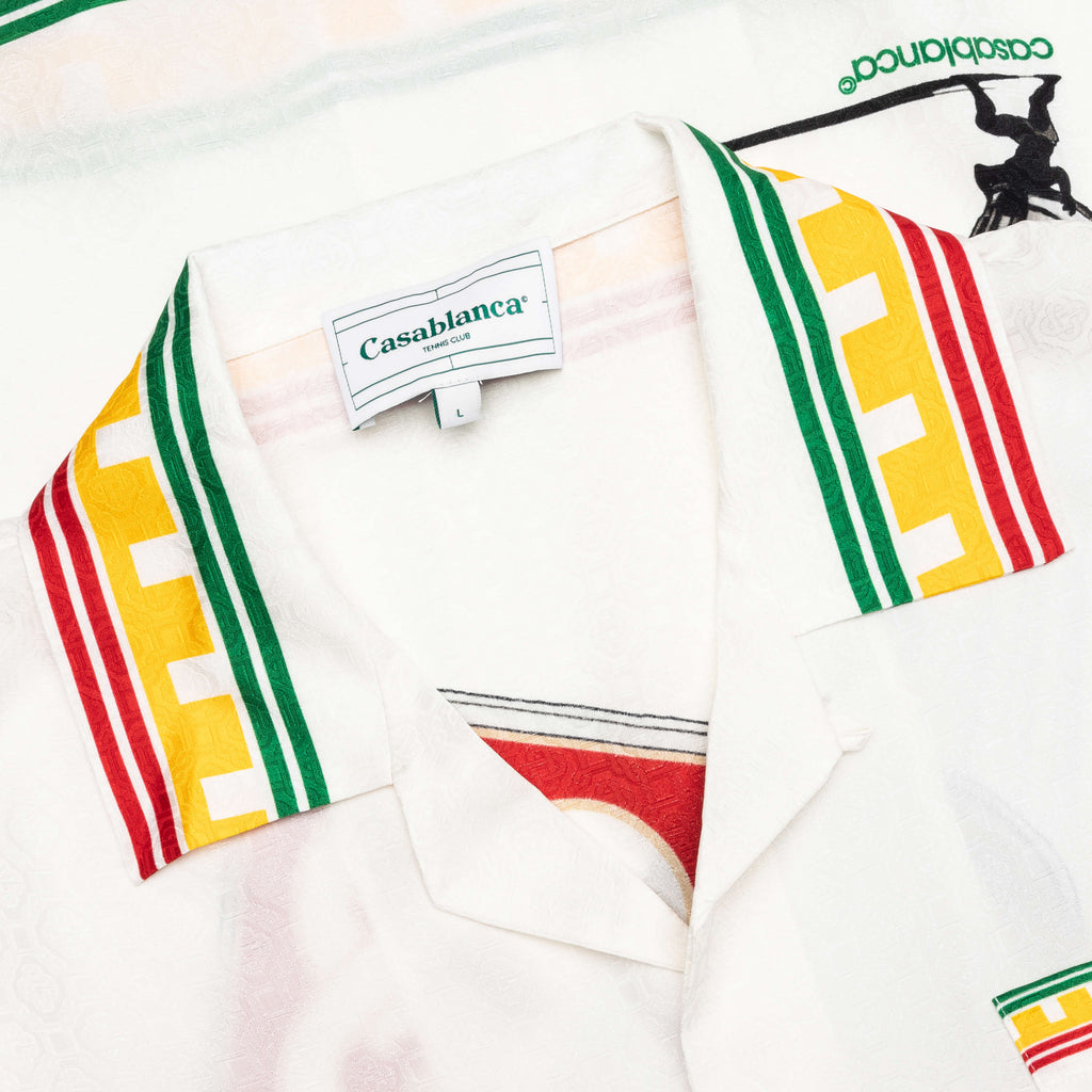 Short Sleeve Cuban Collar Shirt White