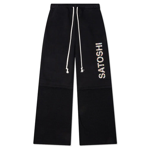 Studded Double Layer Sweatpant Black
