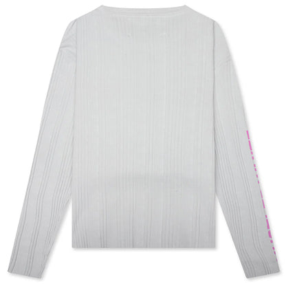 Hustlr White Rib L S Tee White
