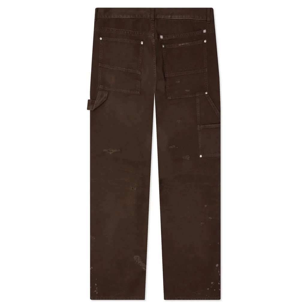 Studded Carpenter Pants Dark Brown
