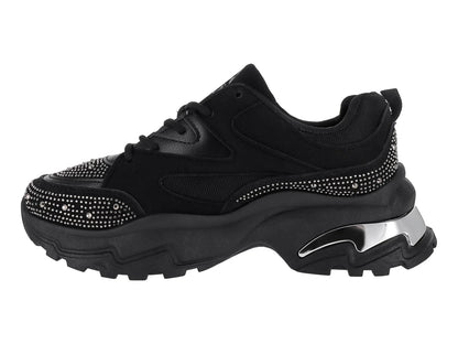 Tenis ATOK Negros con Plataforma para Mujer