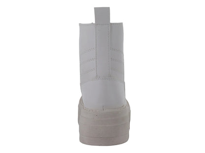 Botines Combat Punto Moda Gris Claro para Mujer