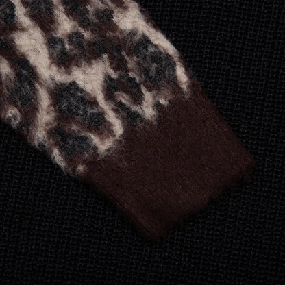 Leopard Cardigan Brown Black