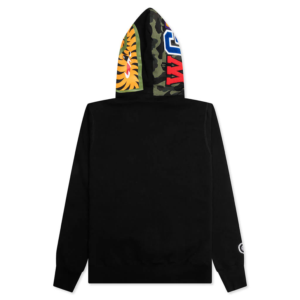 1st Camo Swarovski Shark Full Zip Hoodie Black