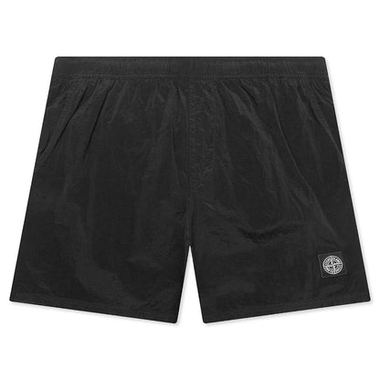 Nylon Metal Regular Fit Shorts Black