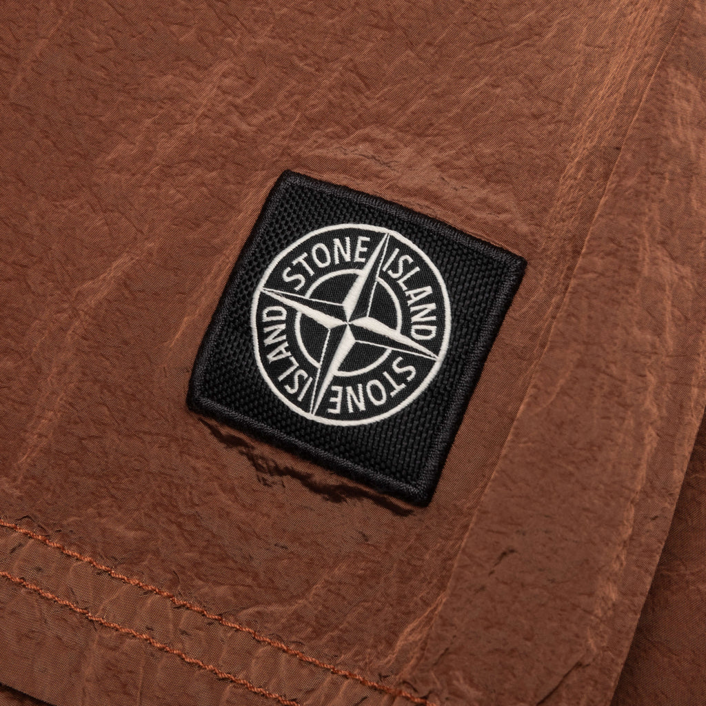 Nylon Metal Regular Fit Shorts Rust