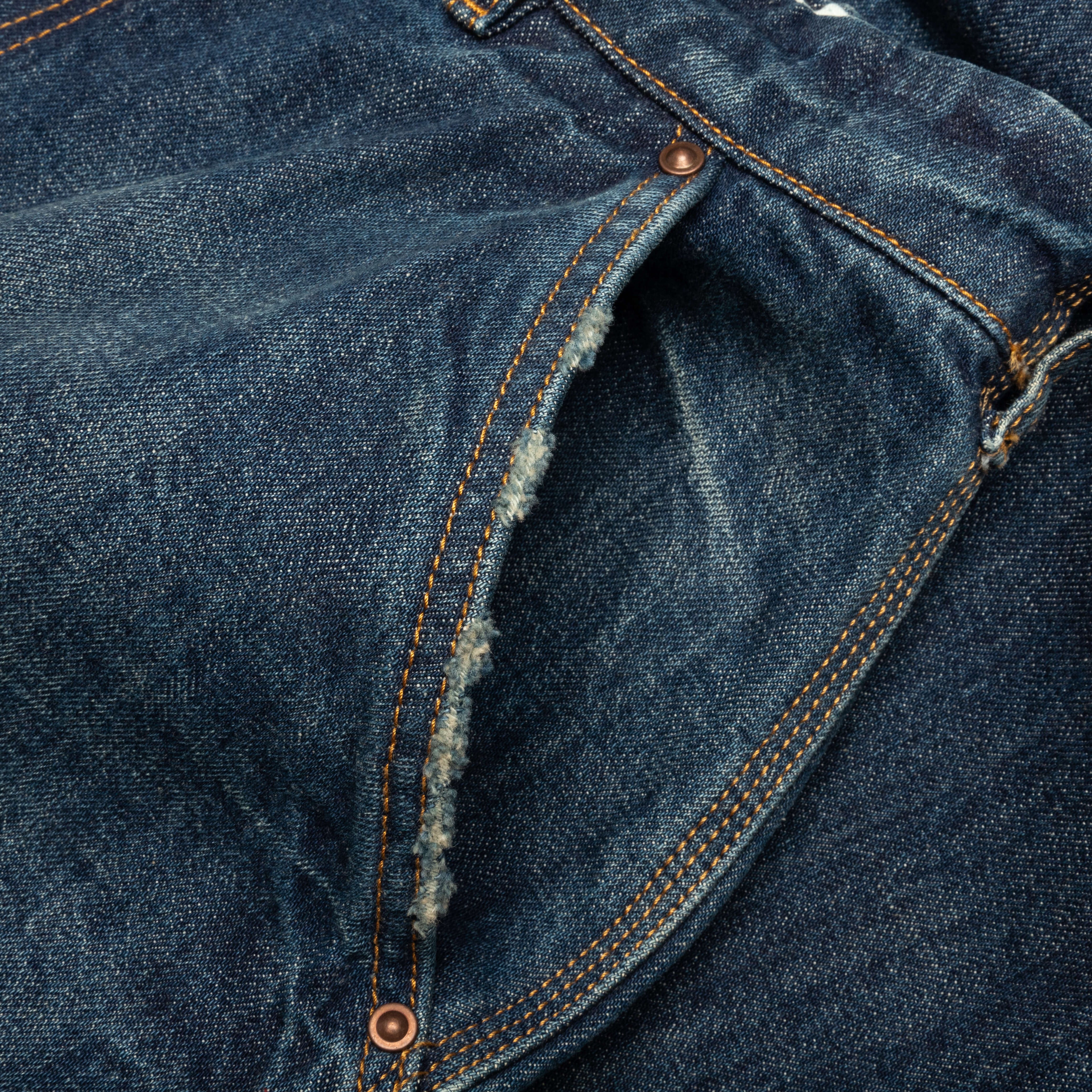 Wide Leg Denim Pants Blue Wash