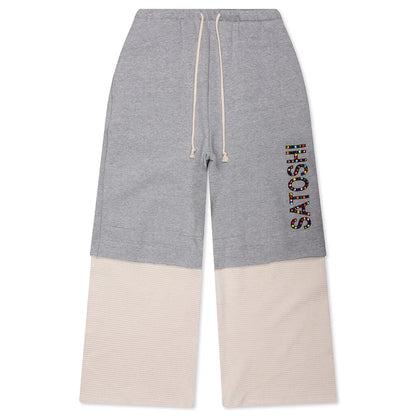 Double Layer Studded Sweatpant Heather