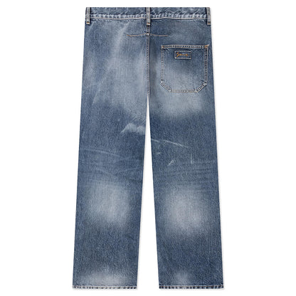 Relaxed Fit Denim Pants Light Blue
