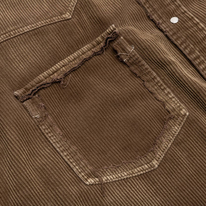 Aged Corduroy Shirt Brown