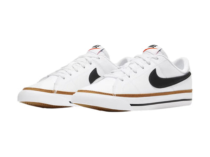 Tenis Nike Court Legacy Blanco y Café para Niño