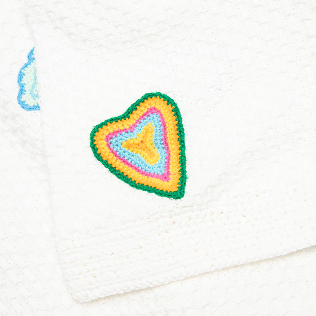 Crochet Shirt With Patches White