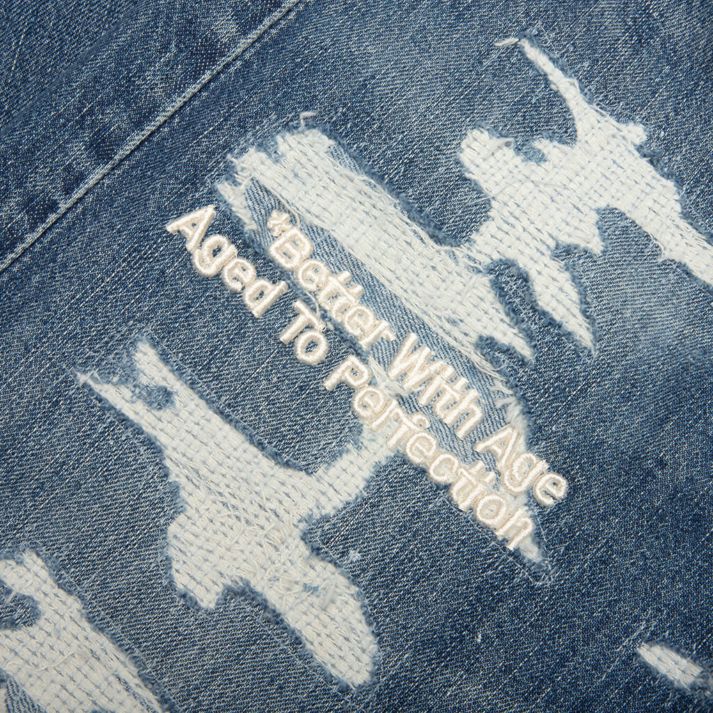 Smoked Double Wide Denim Indigo