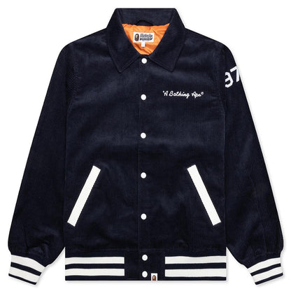 General Corduroy Varsity Jacket Navy