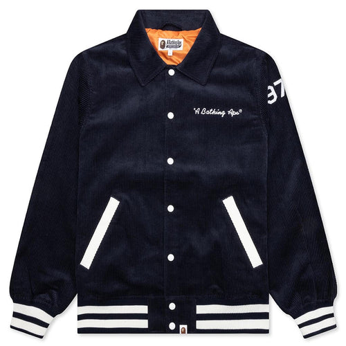 General Corduroy Varsity Jacket Navy