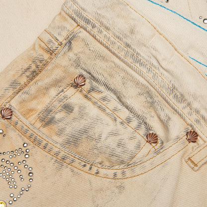 Denim with Chain Jean Dirty White