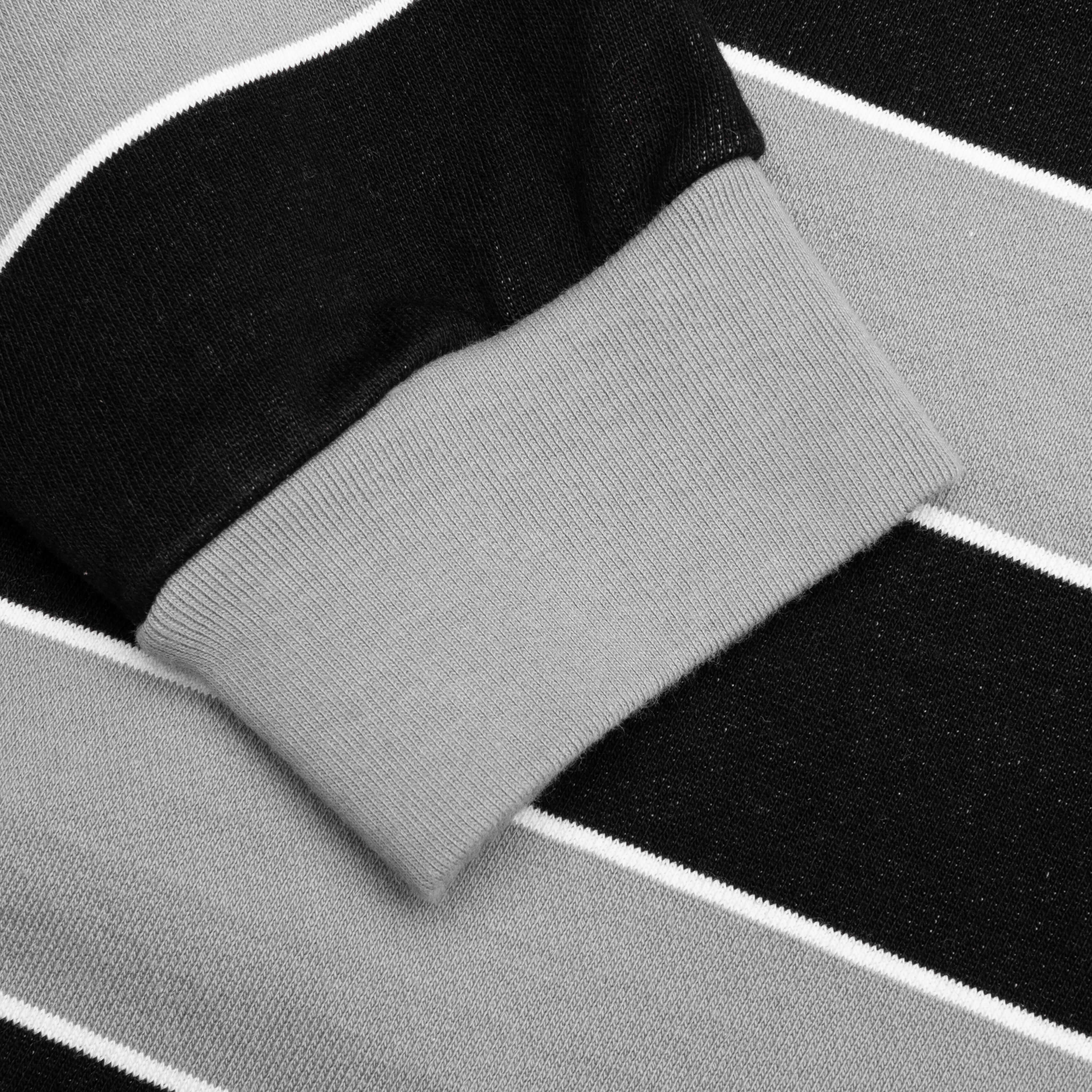 Striped Mending Logo Sweatshirt Black