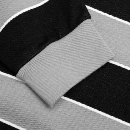 Striped Mending Logo Sweatshirt Black