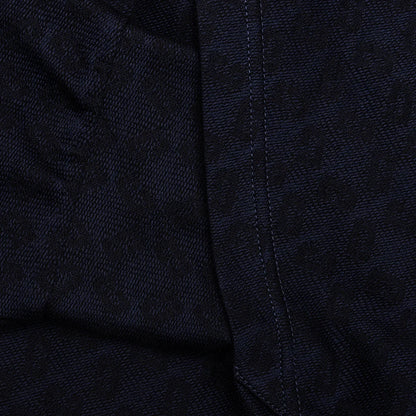 Zipped Hoodie In Monogram 72 Jacquard Black Navy