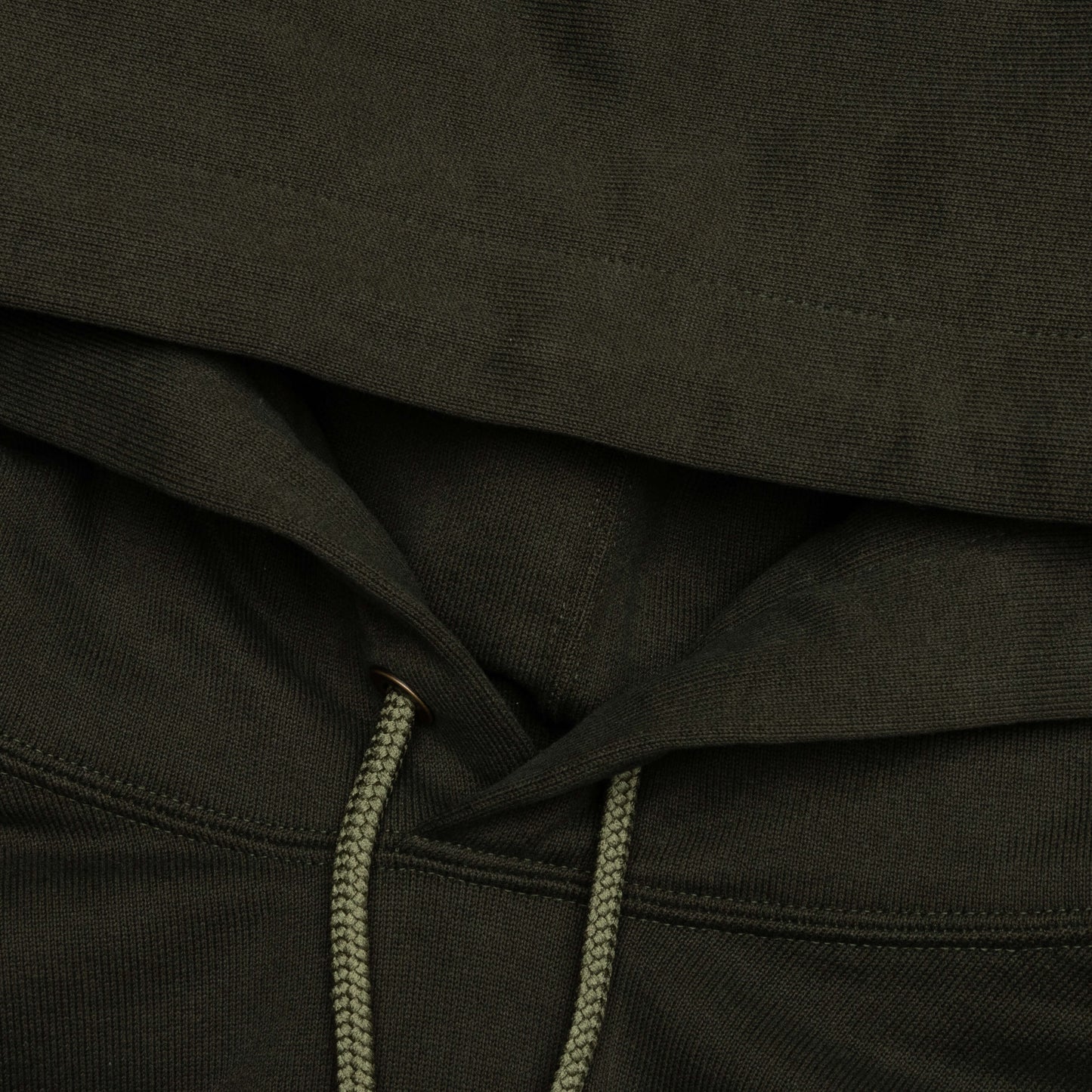 Logo Knit Hoodie Olive