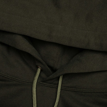 Logo Knit Hoodie Olive