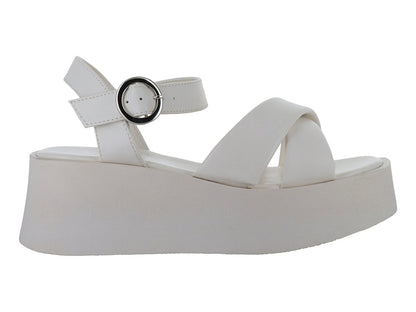 Sandalias Senties Plataforma Color Latte para Mujer